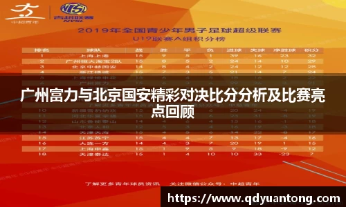 广州富力与北京国安精彩对决比分分析及比赛亮点回顾